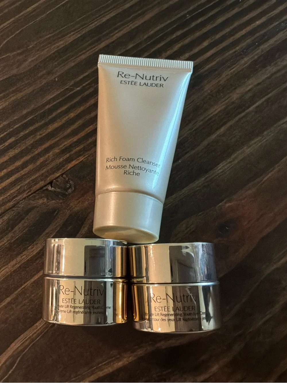 Estée Lauder 3 piece Re-Nutriv Eye cream, Youth cream, Cleanser